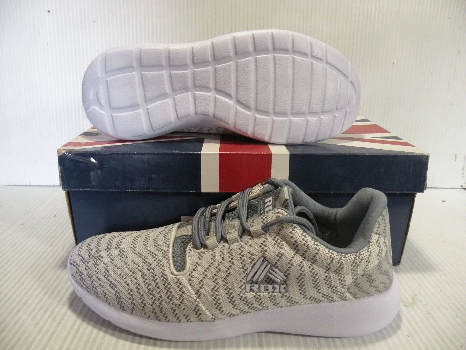 RBX RAYNA-ZK RUNNING TRAINERS SPORTS SNEAKER WOMEN SHOES GREY/BEIGE SIZE 10 NEW