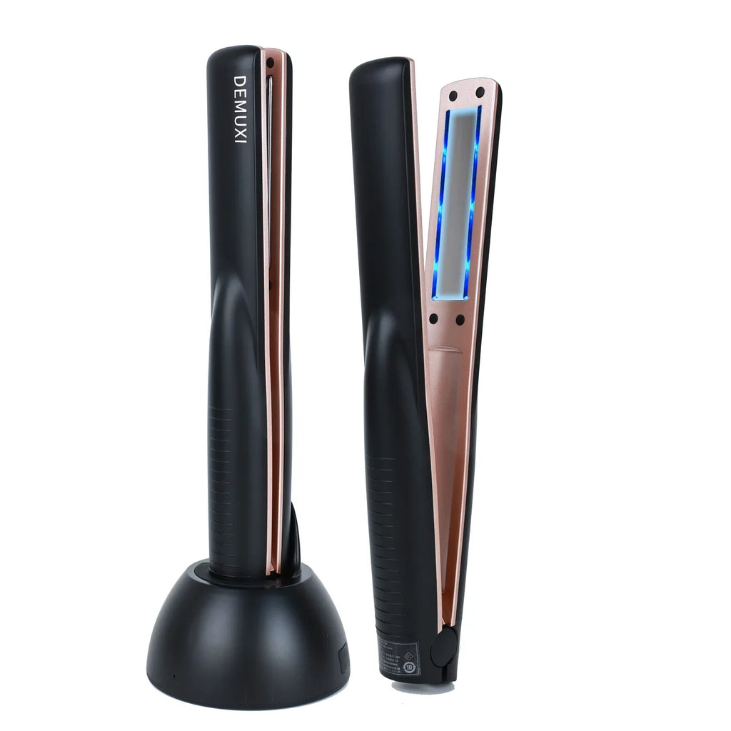 DIMUXI Ultrasonic Hair Care Iron, Professional Cold Iron Straightner, Recovers the Damaged Hair, Wireless Portable
