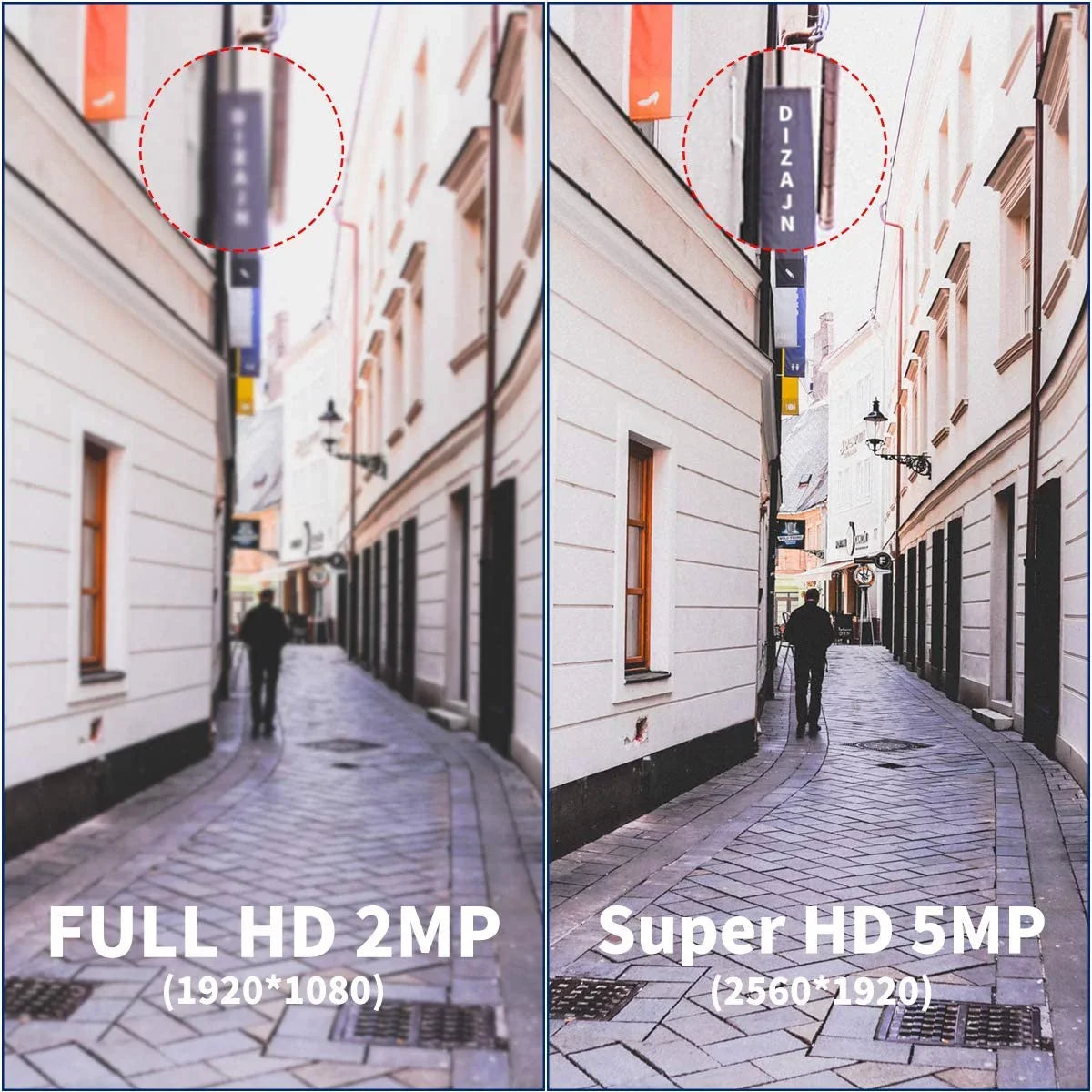 {5.0MP Two Way Audio} PoE Security Camera System, 8pcs Wired IP Cameras 8 Channel NVR Recorder with 4TB HDD for Outdoor/Indoor Use