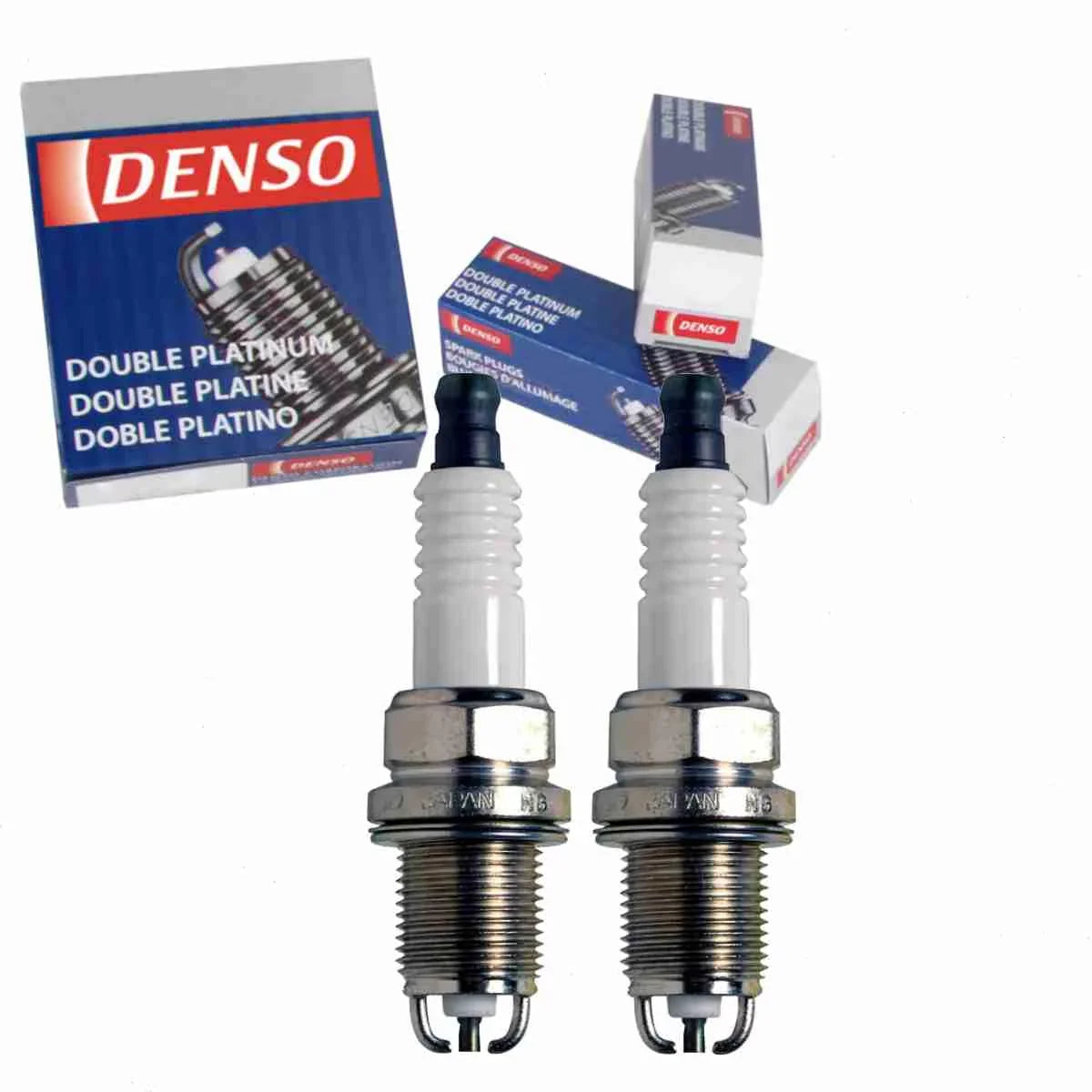 2 pc DENSO 3253 Spark Plugs for 101 905 621 A 101 905 621 B 101 905 640 101 905 640 A 101 905 640 D 90080-91116 90919-01194 90919-01195 PK20TR11 Ignition Wire Secondary