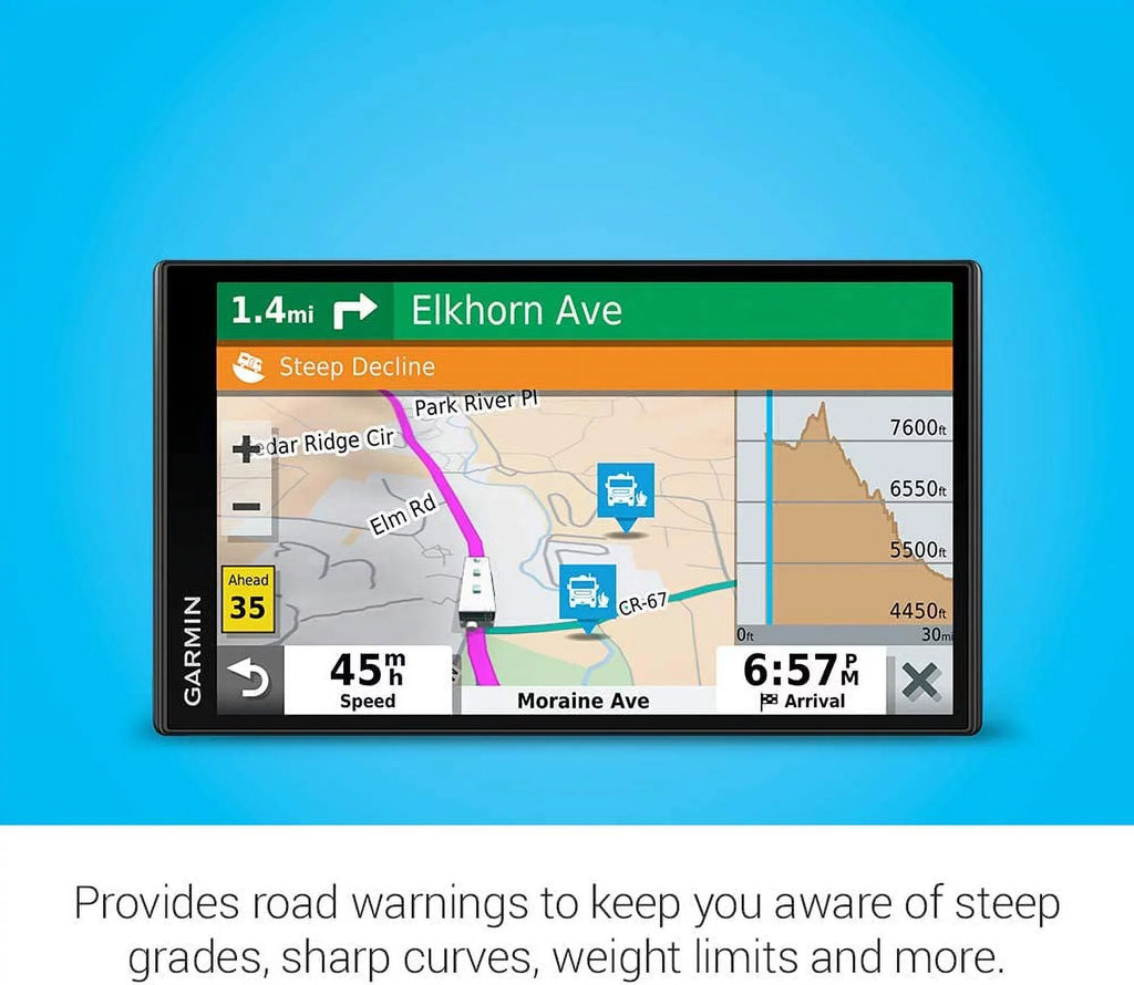 Garmin RV 780 GPS Traffic Navigator with 8GB MicroSD Card, 6Ave Travel Bundle & Cleaning Kit