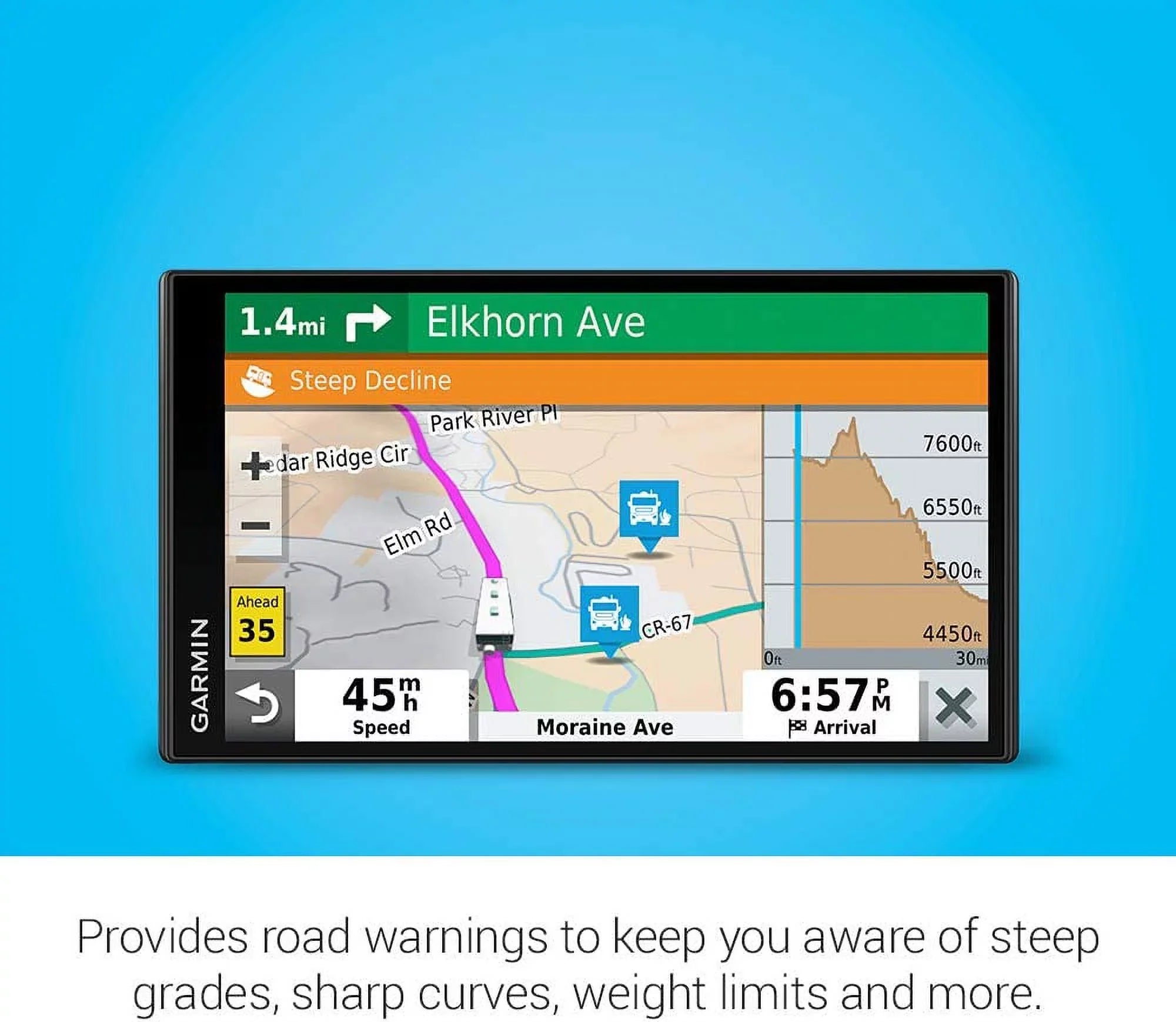 Garmin RV 780 GPS Traffic Navigator with 8GB MicroSD Card, 6Ave Travel Bundle & Cleaning Kit