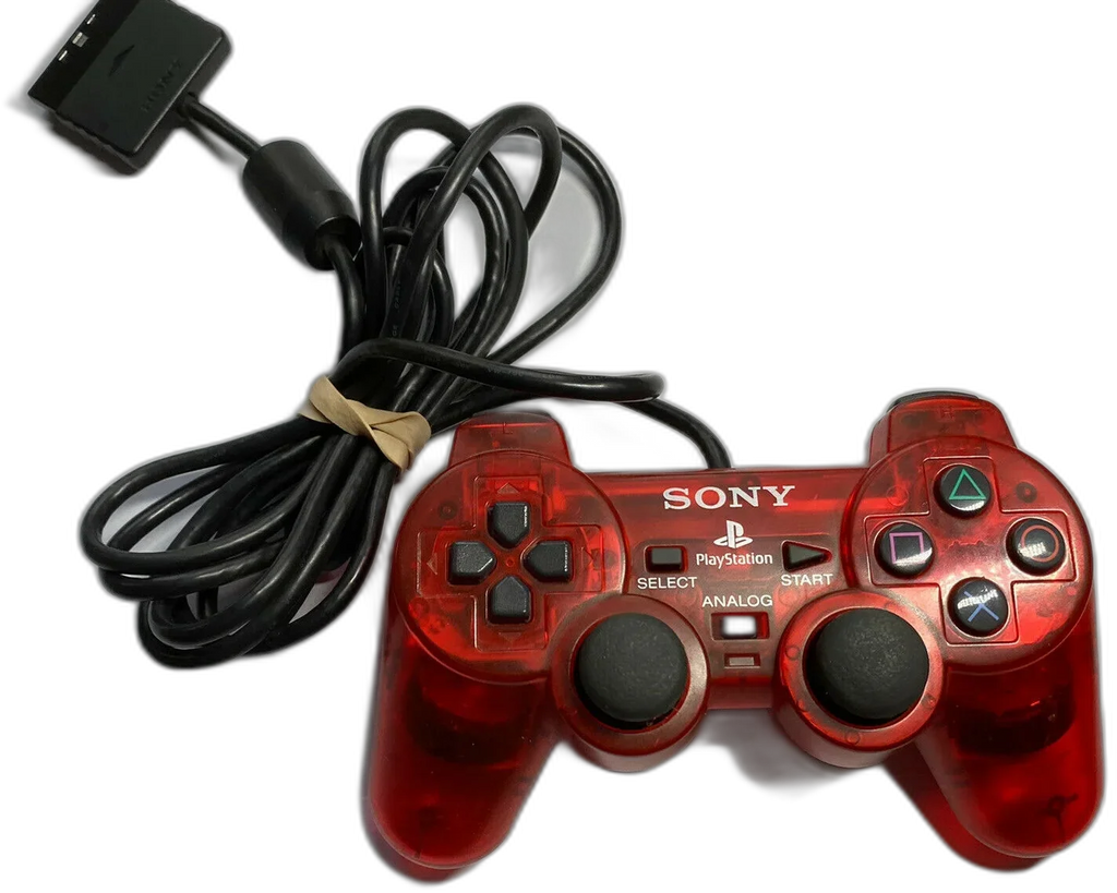PlayStation 2 Controller Clear Red OEM Used
