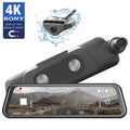 GRDIAN Arc4K 10" Rear-View Mirror Camera, Dual-Channel Front and Rear, Touchscreen, Parking Mode, Seamless Magnetic Mount Design