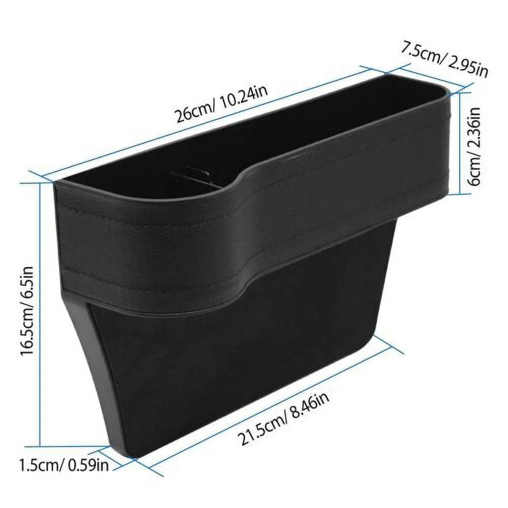 Car Console Side Organizer Auto Seat Gap Storage Box Key Phone Cup Holder 2Pcs
