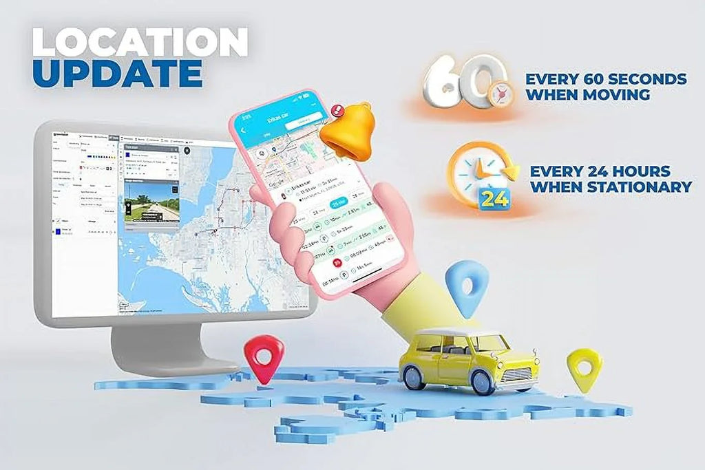 Hidden Magnetic Portable Ready-to-Use GPS Tracker for Vehicles, Real-Time LTE Car Tracker Device, Waterproof GPS Tracker, Tracking Devices with Theft Alert and 2 Month Long Battery Life.
