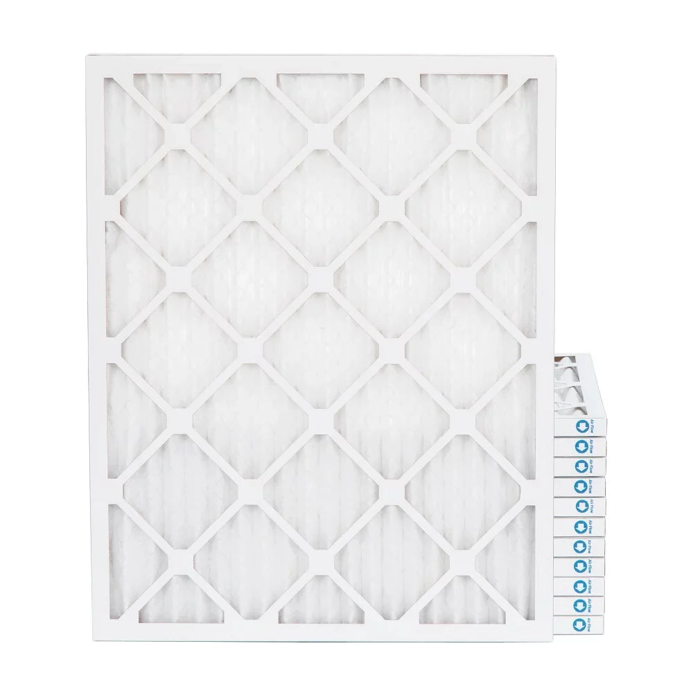 20x25x1 Merv 8 Pleated AC Furnace Air Filters. 12 Pack. (Actual Size: 19-1/2 x 24-1/2 x 7/8)