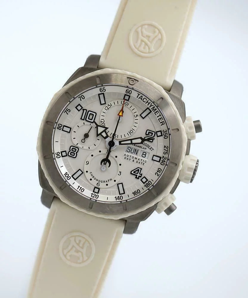 Armand Nicolet T616B-AG-9610B Stainless Steel Ivory Rubber Automatic Men's Watch