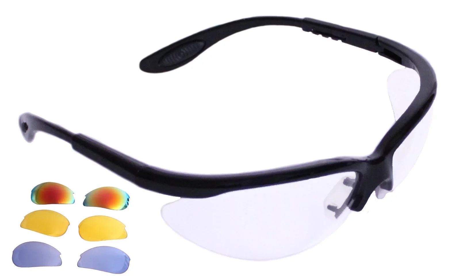Python RG Multi Lense Racquetball/Squash/Pickleball Eye Protection w/free case (Eyewear, Goggle, Eyeguard) - Dark