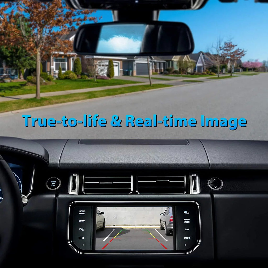 Xroose HD Backup Camera for Car and Truck Rear View Parking Vehicle Camera High Definition Night Vision IP69K Waterproof License Plate Camera 152˚ Wide View 12-24V