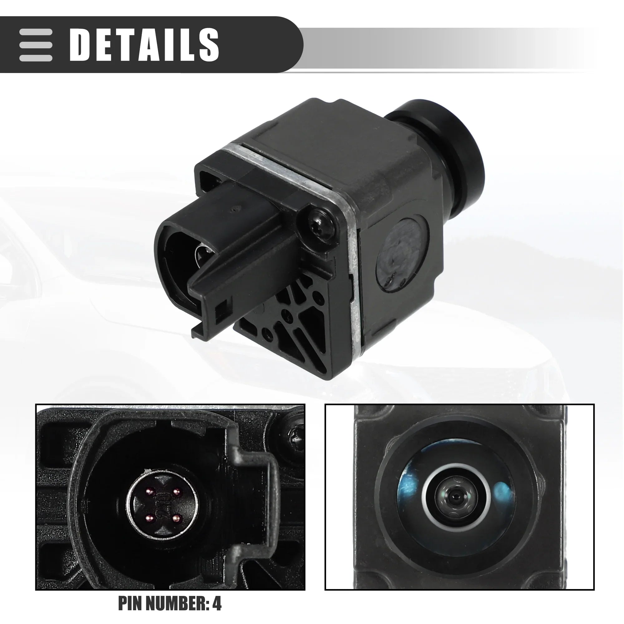 Rear View Backup Camera for Audi A4 Allroad 2017-2023 Plastic Metal No.5Q0980546A Gray