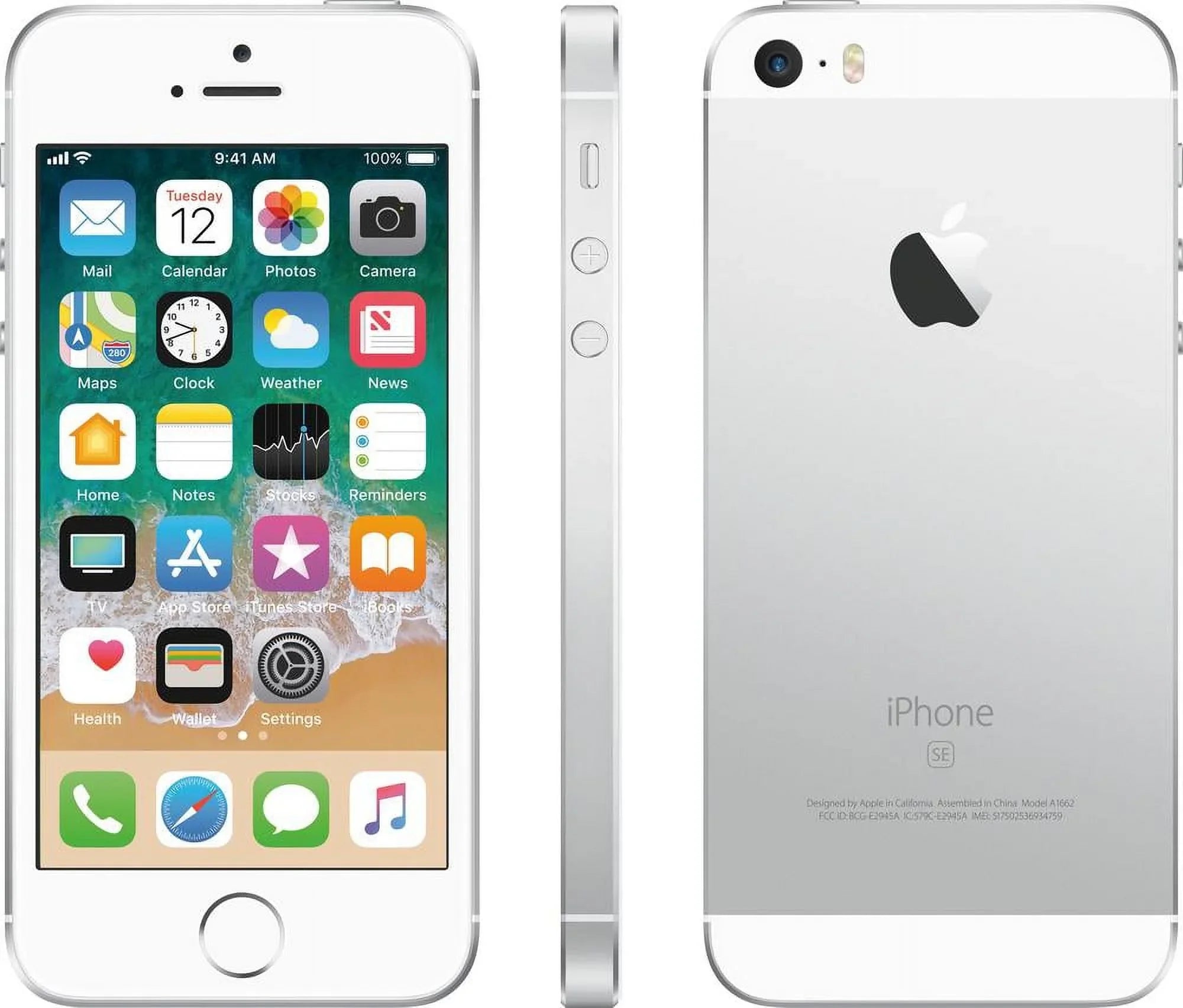 iPhone SE - Smartphone - 4G LTE - 64 GB - 4" - 1136 x 640 pixels (326 ppi) - Retina - 12 MP (1.2 MP front camera) - Sprint Nextel - silver