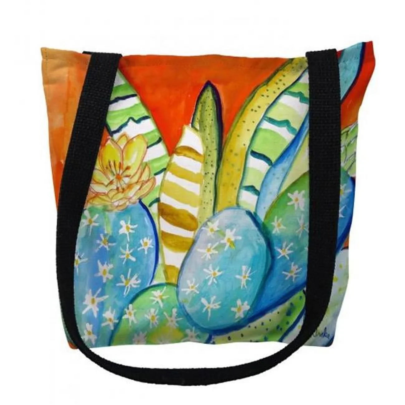 Betsy Drake TY1114M 16 x 16 in. Cactus III Tote Bag - Medium