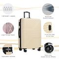 Zateety Hardshell Luggage Sets 3 Piece double spinner 8 wheels Suitcase with TSA Lock Mass 20''24''28''