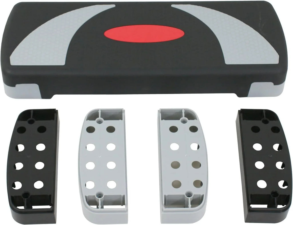 Height Adjustable Workout Aerobic Stepper Exercise Step Platform Riser 3 Levels for Fitness Strength Training