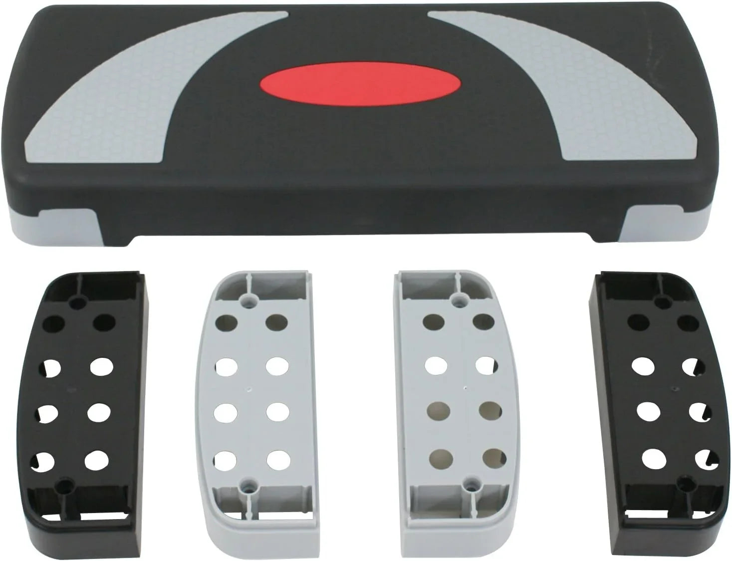 Height Adjustable Workout Aerobic Stepper Exercise Step Platform Riser 3 Levels for Fitness Strength Training