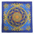 Pre-Owned HERMES KARE90 LUNA PARK Amusement Park Horse Carousel Scarf Muffler Silk Blue (Good)