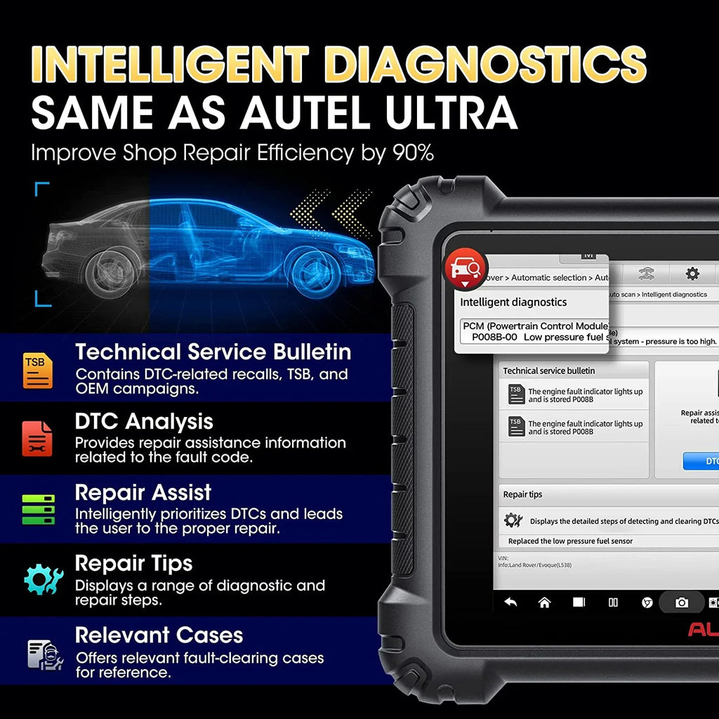 Autel MaxiSys MS909 Car Diagnostic Scan Tool ECU Programming & Coding, 36+ Services, Topology Map, Active Test Upgraded of Autel Elite / MK908Pro / MS908S Pro