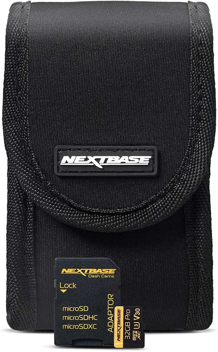 Nextbase 32GB U3 SD with Go Pack Dash Camera Carrying Case - Fits All Nextbase Dash Cameras and Protects from