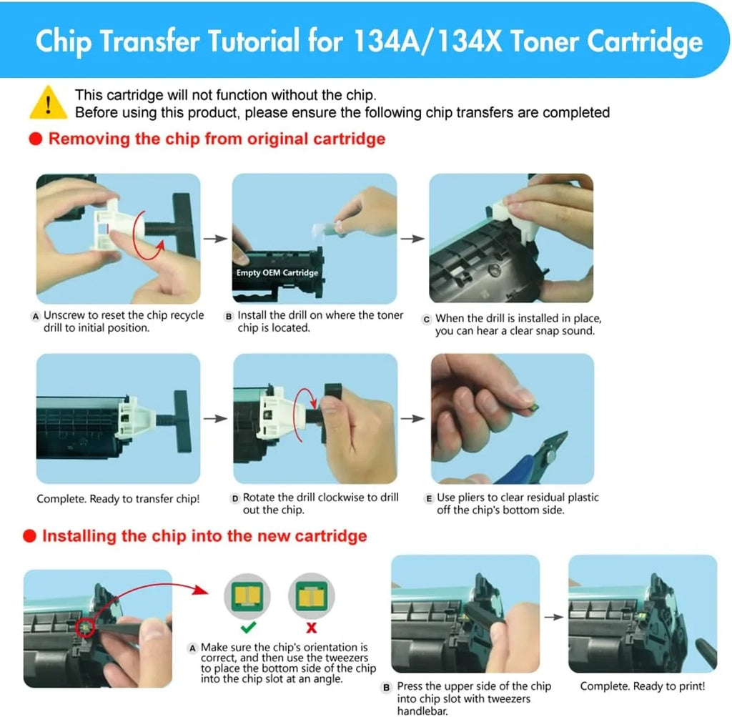 134X 134A Toner Cartridge Compatible for W1340X W1340A LaserJet M209dw MFP M234dw M234sdn M234sdw Printer Ink High Yield Dark 2-Pack)