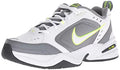 men's air monarch iv cross trainer, white-cool grey-anthracite, 7 regular us