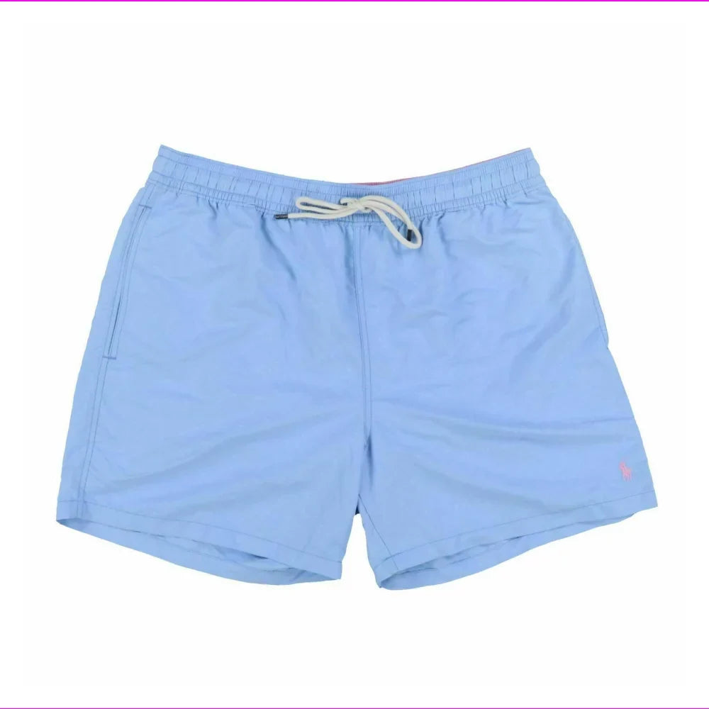 Polo RALPH LAUREN Swim Trunks Men's XXL Sky/Powder Blue Pink Inner