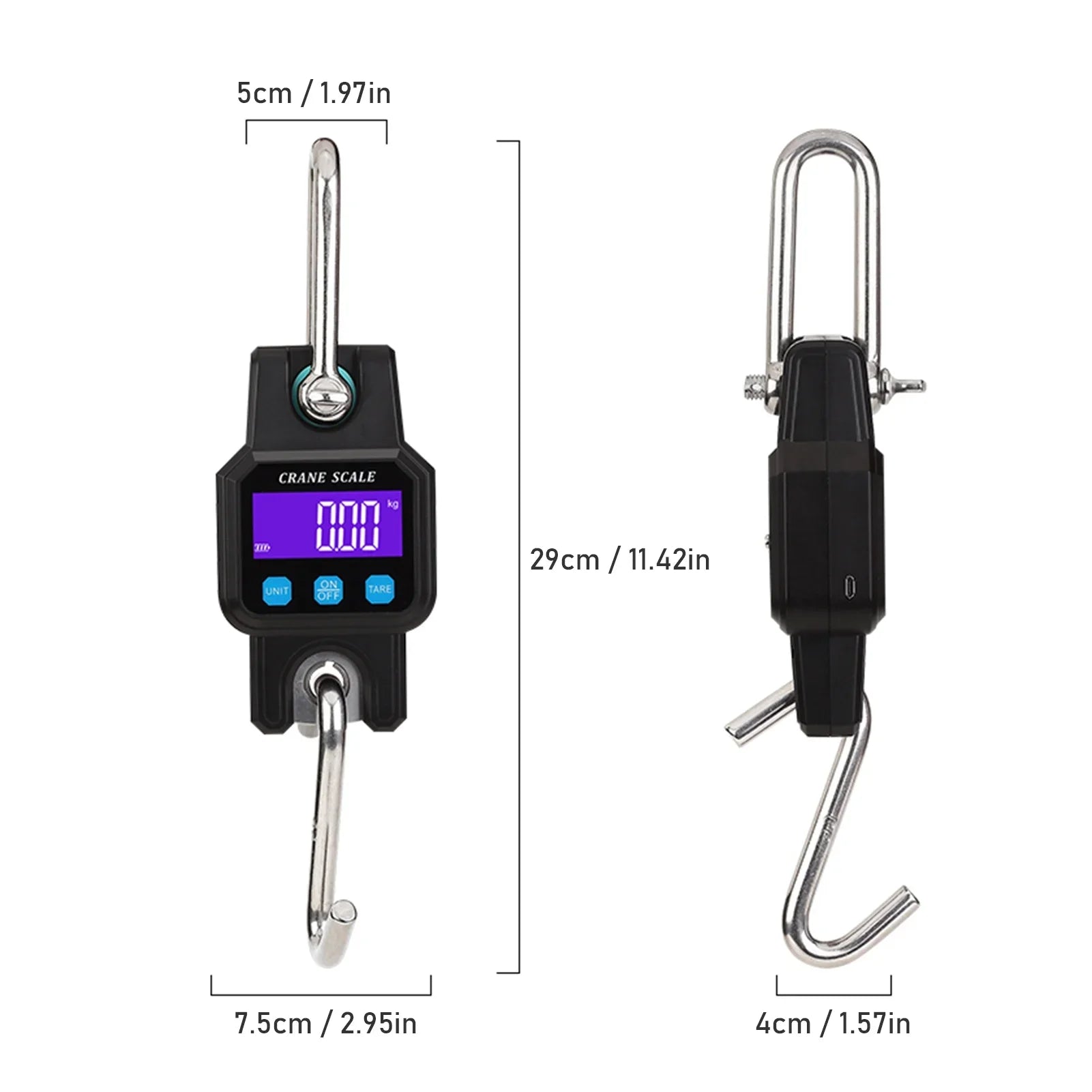 Dazzduo Electronic Weigher,Scales Unit Switch/Data Unit Switch/Data Farm Duty Crane Scale Scale Switch/Data Farm Market Heavy Duty Crane Portable Heavy Duty