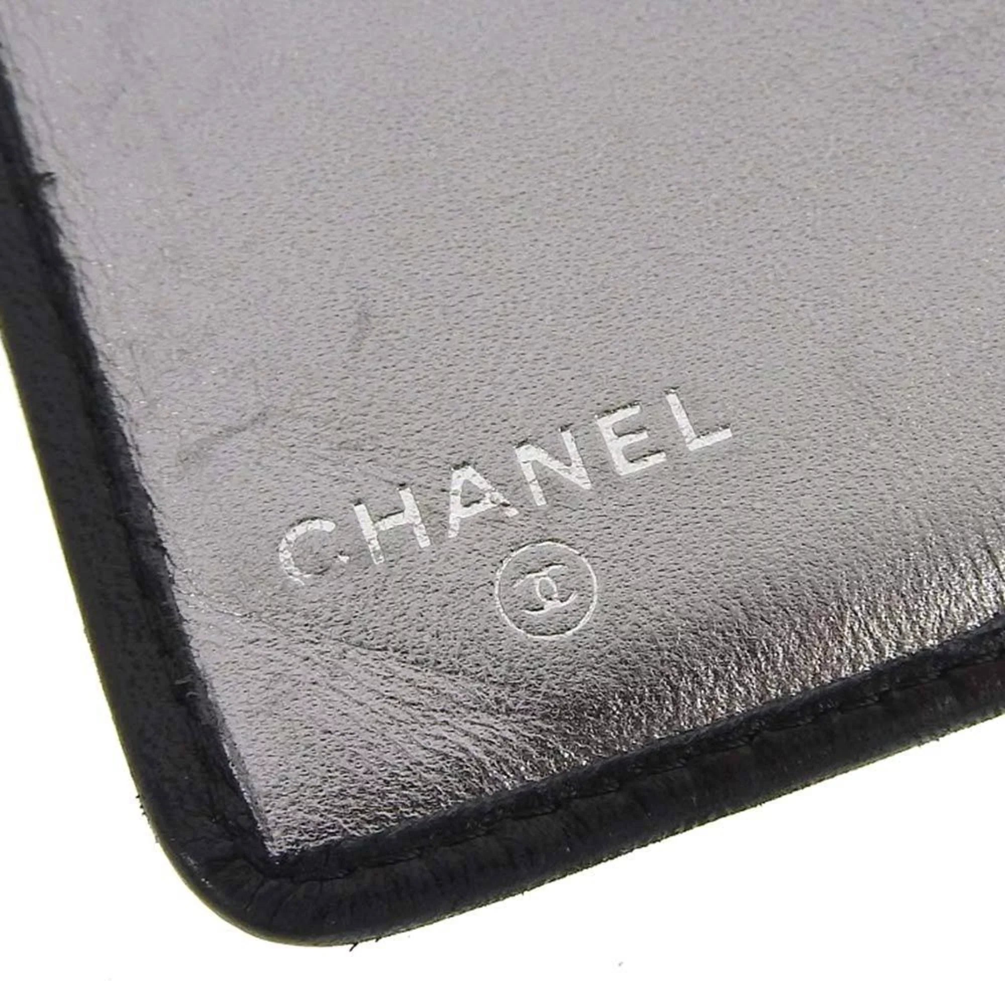 Pre-Owned Chanel CHANEL Mademoiselle Line Coco Mark Logo Stripe Long Wallet No. 10 A30043 (Good)
