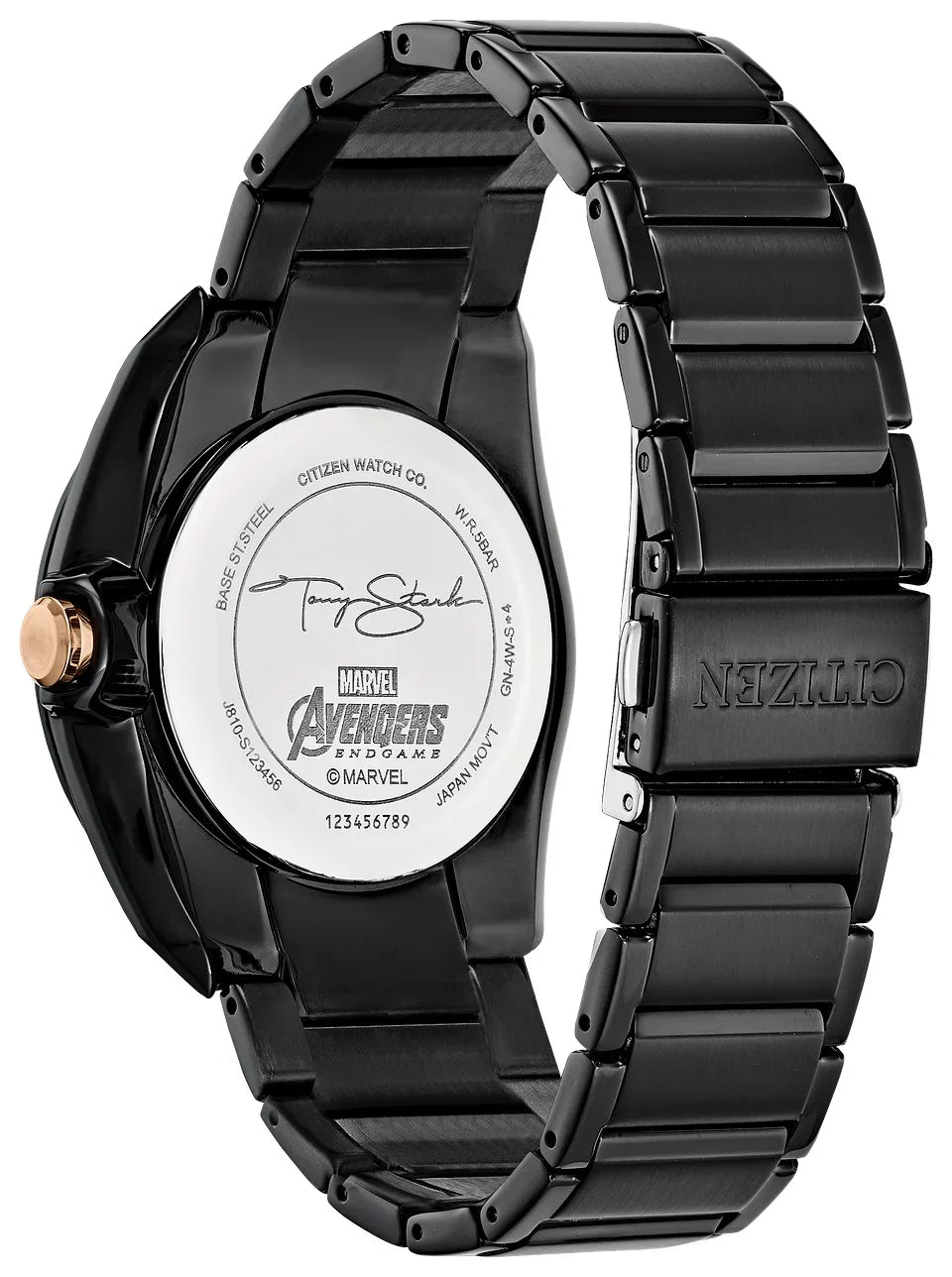 Citizen Men's Eco-Drive Marvel Tony Stark "I LOVE YOU 3000" Special Edition Dark IP Watch - AW1017-58W