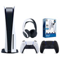 Playstation 5 Disc Version Console with Extra Jet Controller, White PULSE 3D Headset and Surge PowerPack Battery Pack & Charge Cable Bundle