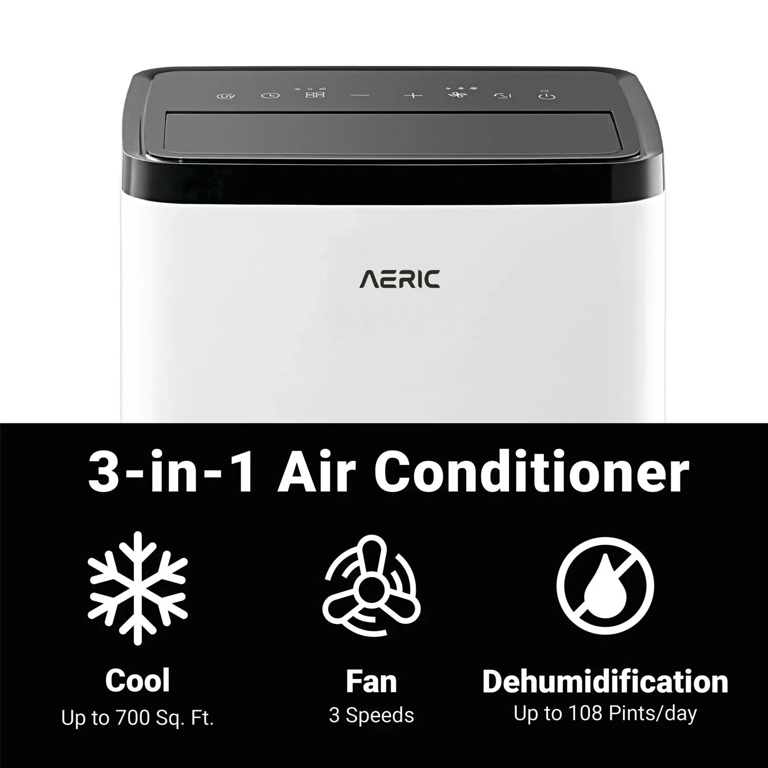 Aeric 10,000 BTU SACC (14,000 BTU ASHRAE) Portable Air Conditioner