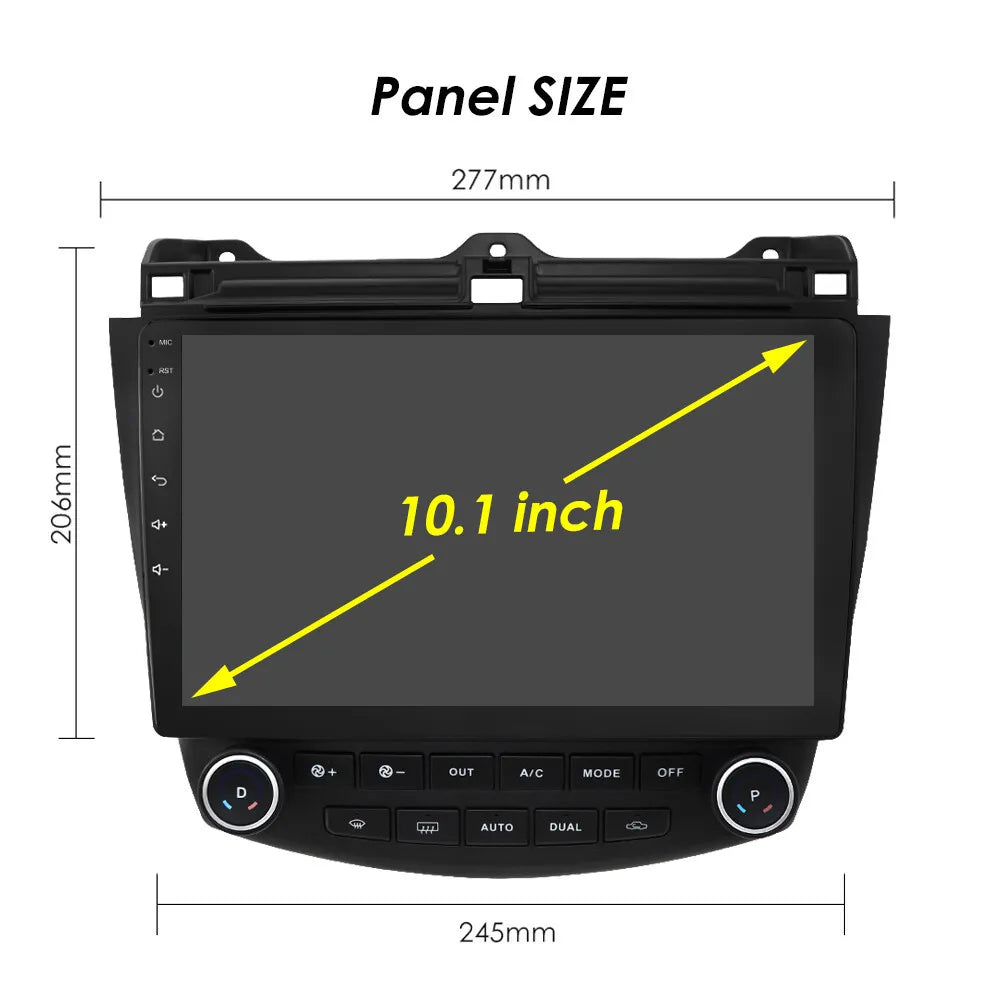 2+32G for Honda Accord 2003 to 2007 Wireless Carplay Android Auto Mirror Link 10.1'' Touchscreen Car Stereo Radio Android 13 Bluetooth GPS Wifi Hifi, AHD Backup Camera