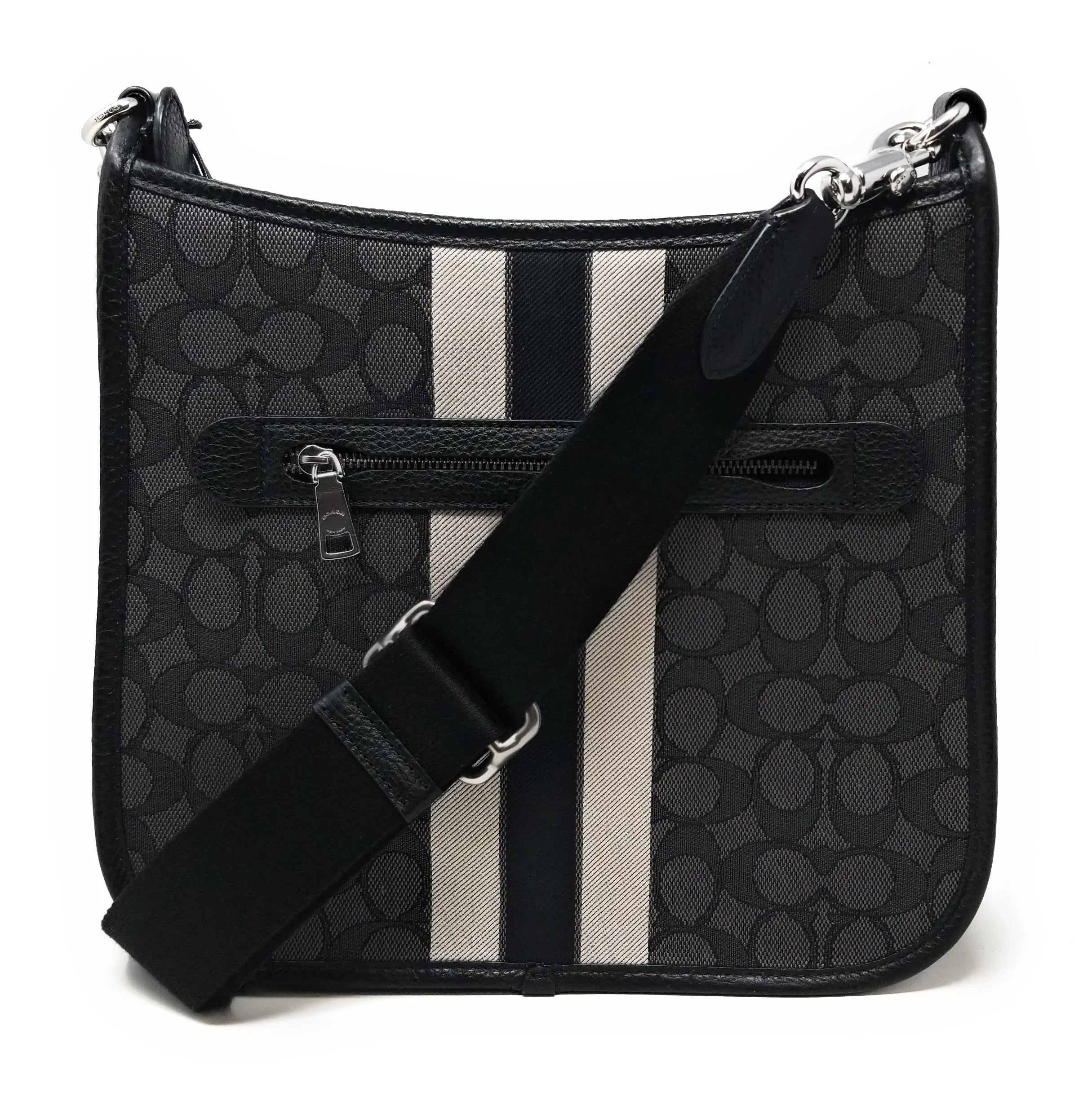 Coach Dempsey Ebony Patch File Crossbody Bag