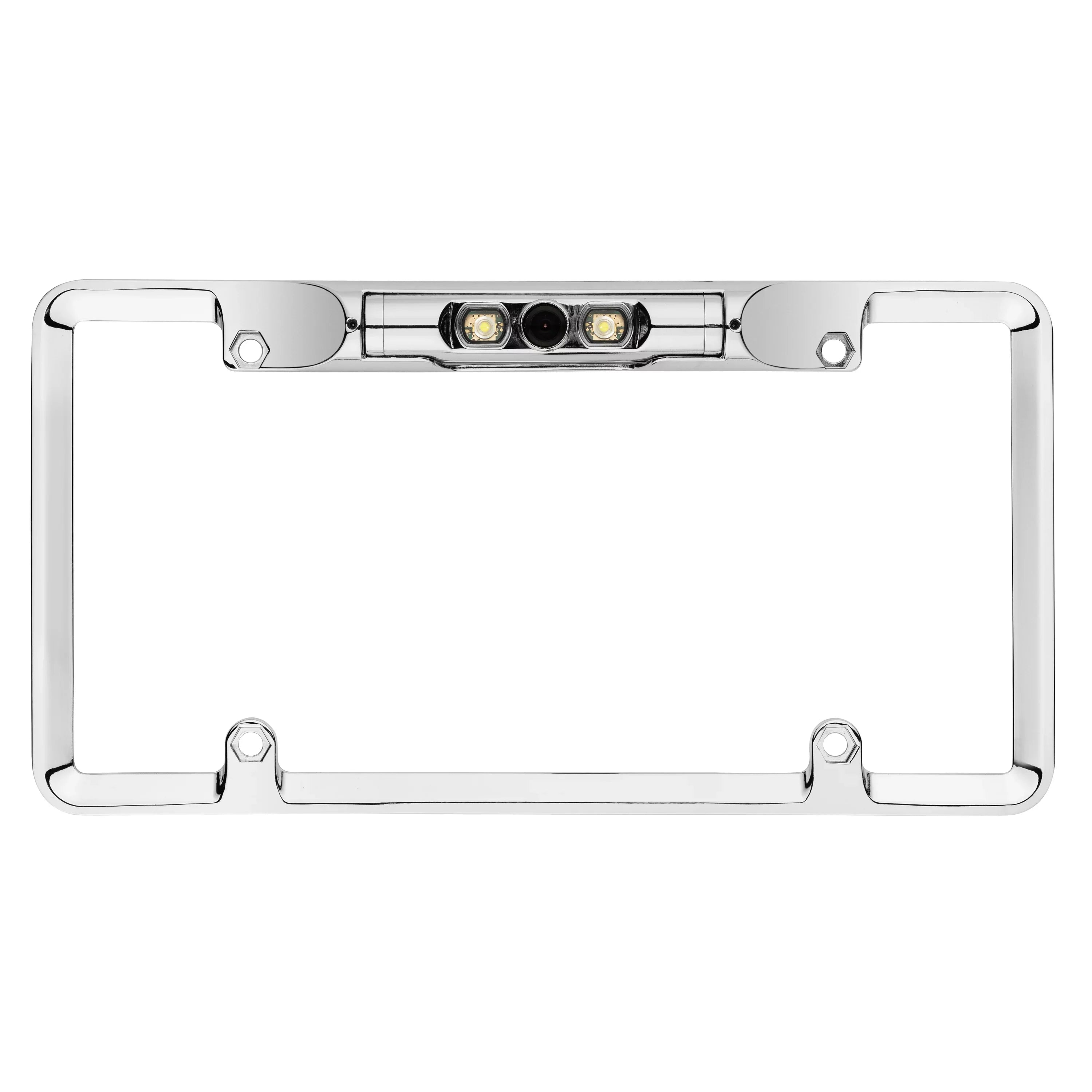 BOYO VTL200CL - Full-Frame License Plate Backup Camera with Parking Lines and LED Lights (Chrome)