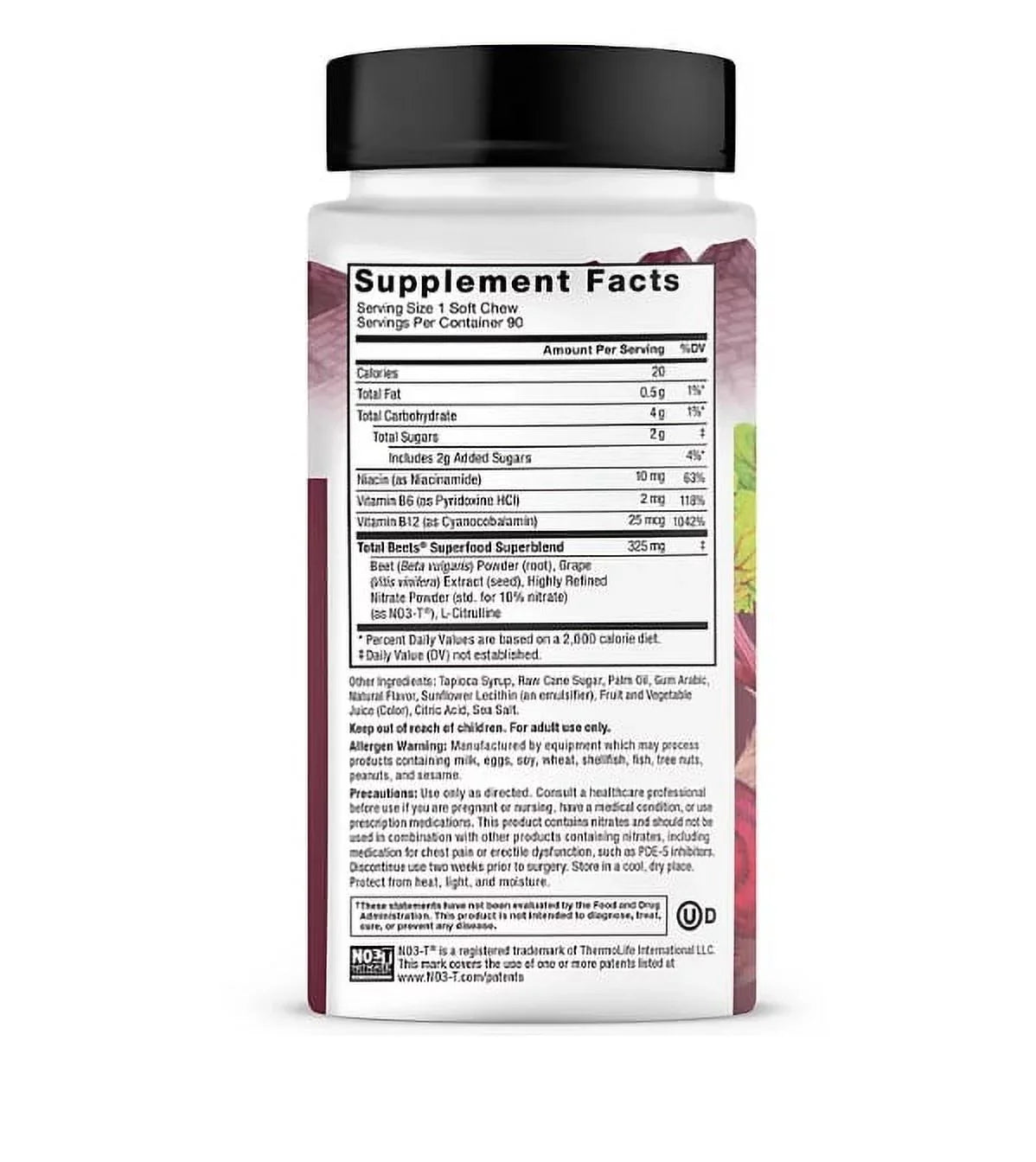 Force Factor Total Beets, Beet Root Superfood Soft Chews, Acai Berry (90 ct.)