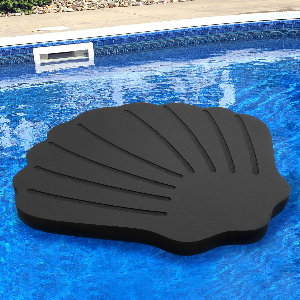 Polar Whale Floating Scallop Shell Lounger Platform Raft Tray for Pool or Beach Party Float Lounge Durable Foam 36 inches Extra Large UV Resistant