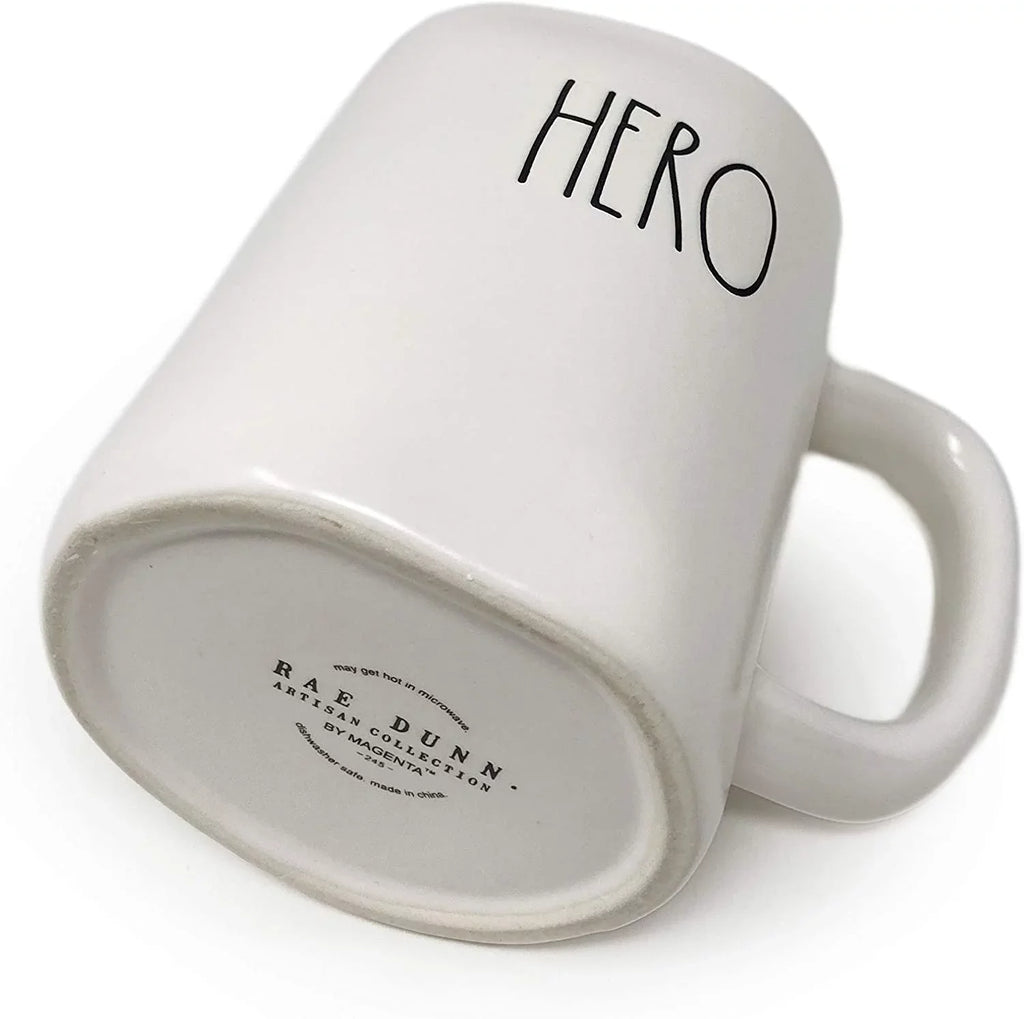 Rae Dunn White DOCTOR HERO Ceramic Mug with Dark LL Letter Tea Mug
