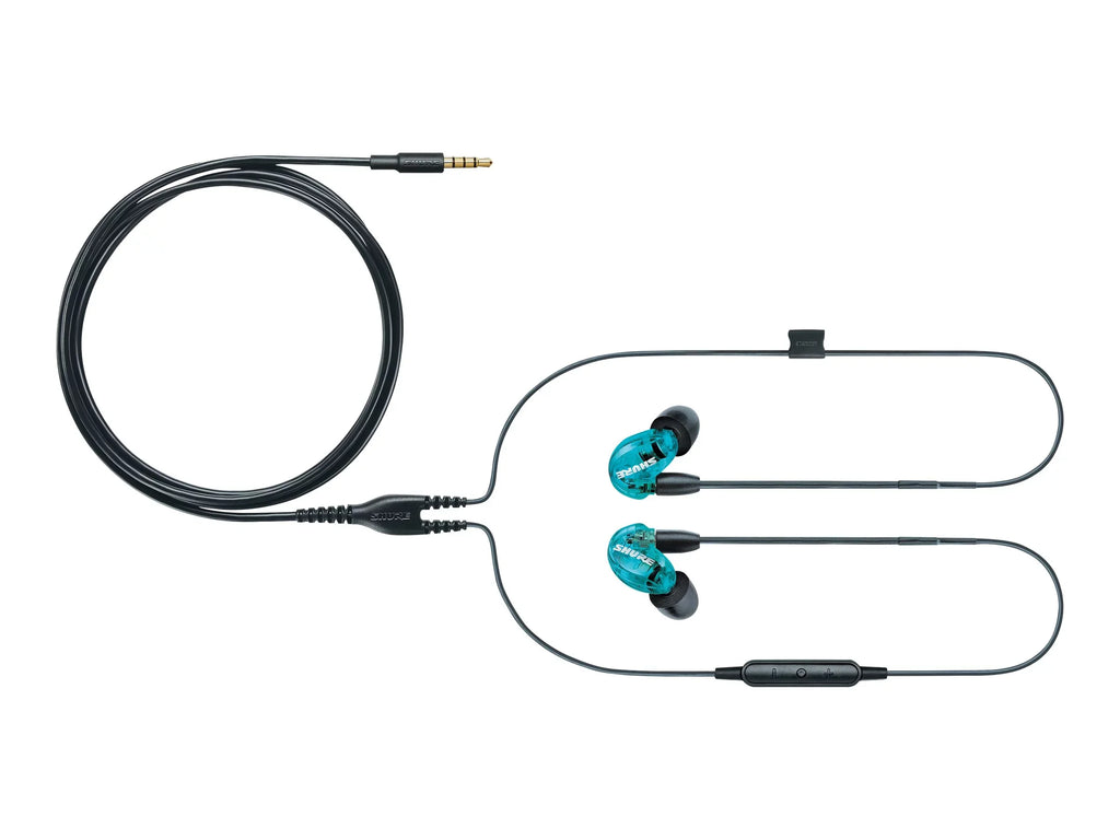 Shure SE215 Sound Isolating - Blue Special Edition - earphones with mic - in-ear - wired - 3.5 mm jack - noise isolating - blue