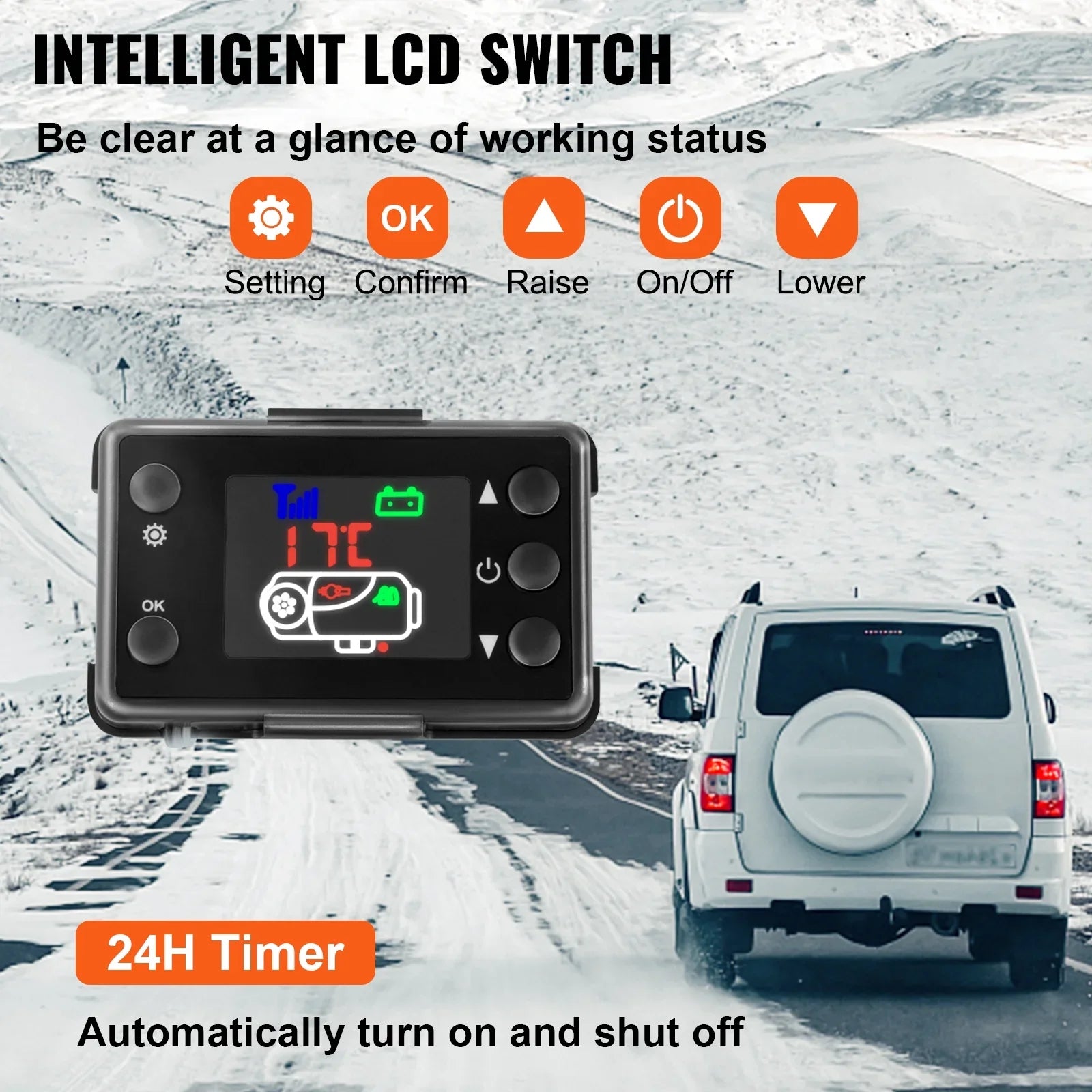 BENTISM 8KW 12V Diesel Air Heater LCD Thermostat 8000W For Trucks Boat Car Trailer