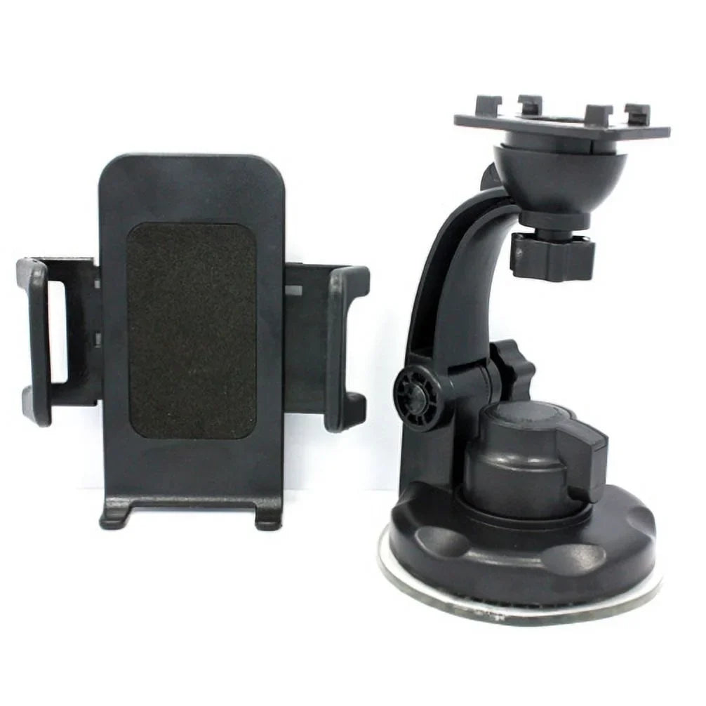 Car Mount Windshield Phone Holder Swivel Cradle Window Rotating Dock Suction Ebony D8 for Motorola Droid Turbo 2, Moto Z Droid Force Droid - Galaxy J3 J5 J7, Note 4 5, S5 S6 Edge Edge+ S7
