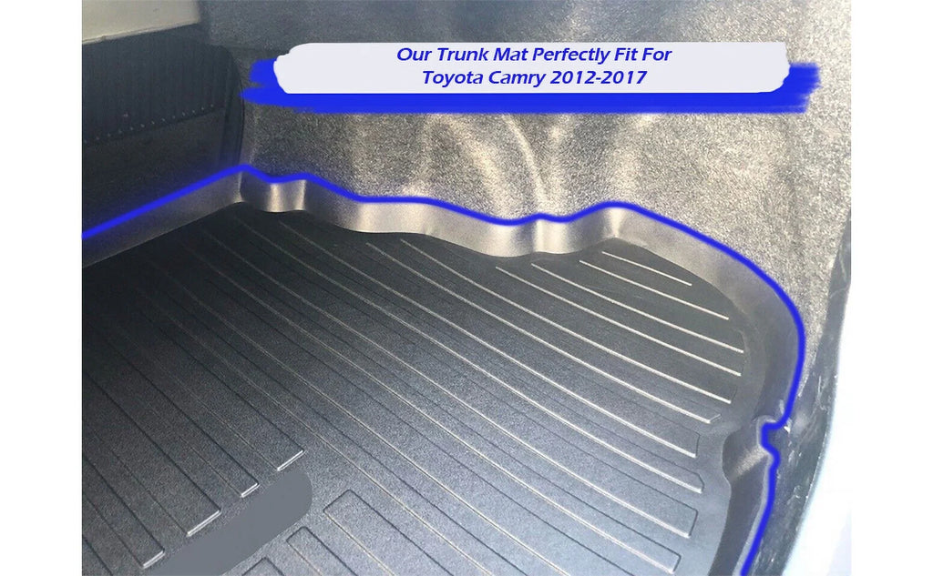 EACCESSORIES EA Cargo Liner – Trunk Mat for Camry 2012-2017 – Weather-Resistant Trunk Mats for Cars with Raised Lip – Non-Slip Car Trunk Mat Rubber – Easy to Install – Laser Pre-Cut Design
