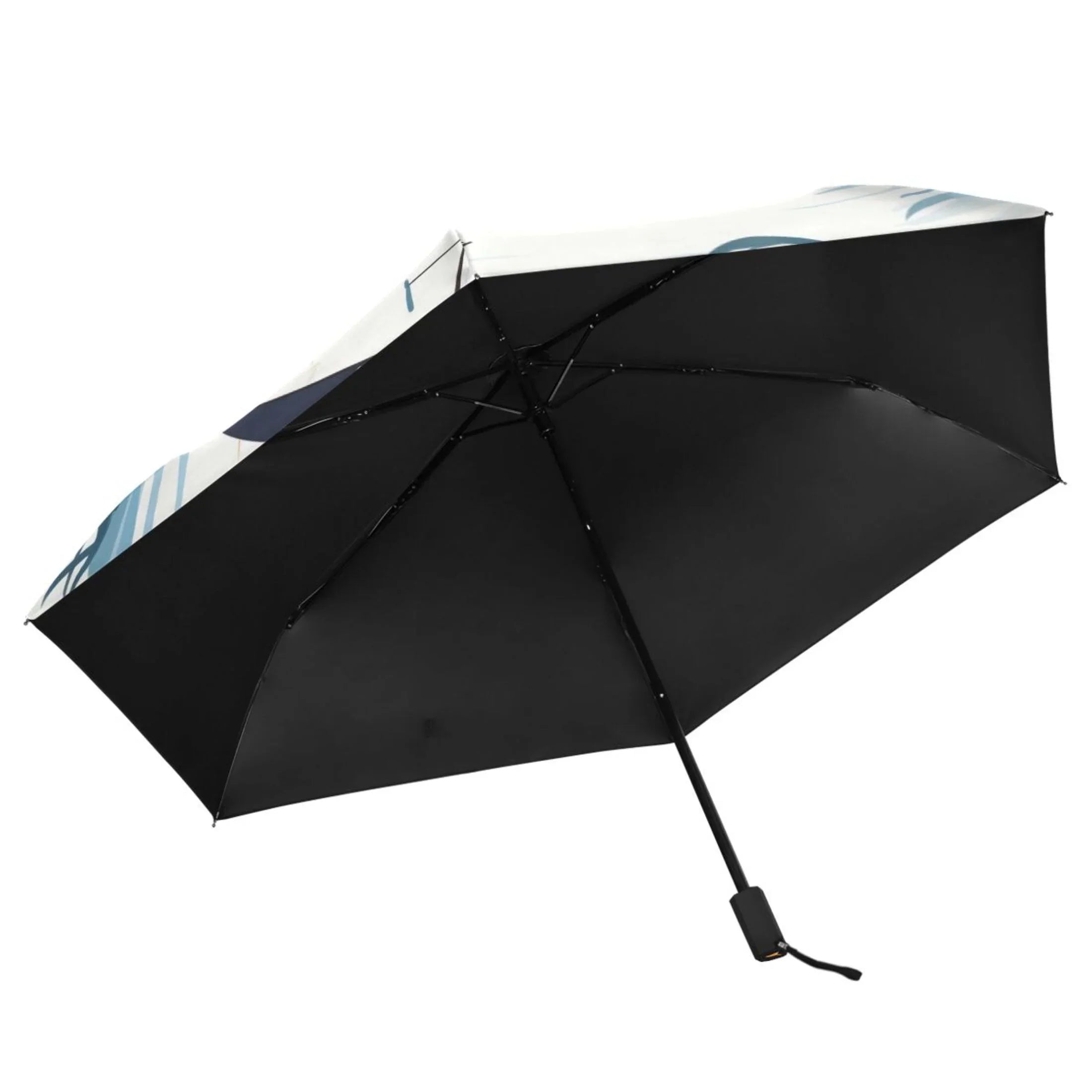 Sailboats Compact Folding Umbrella for Rain Windproof Travel Umbrella UPF 50+ Mass Packable Arc Size