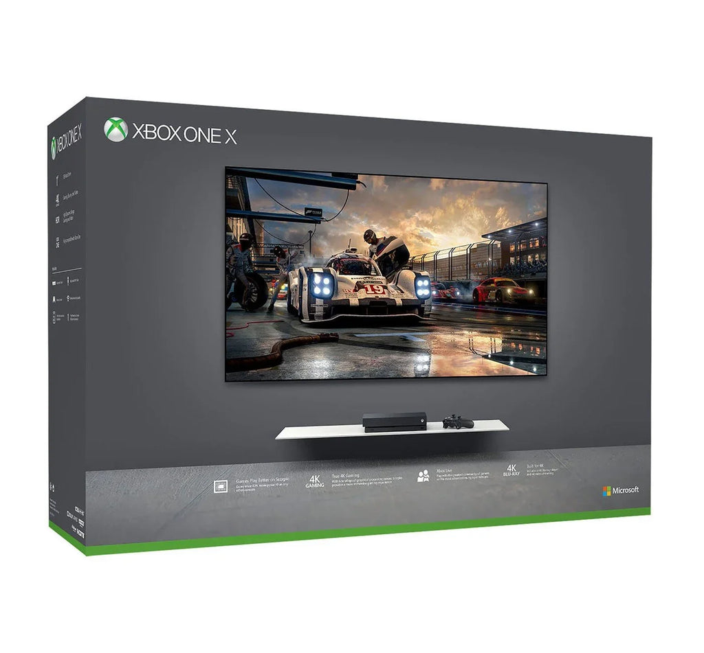 Xbox One X 1TB Jet Gaming Console With 2 Controller + G9 Earbuds With Microphone BOLT AXTION Bundle Used
