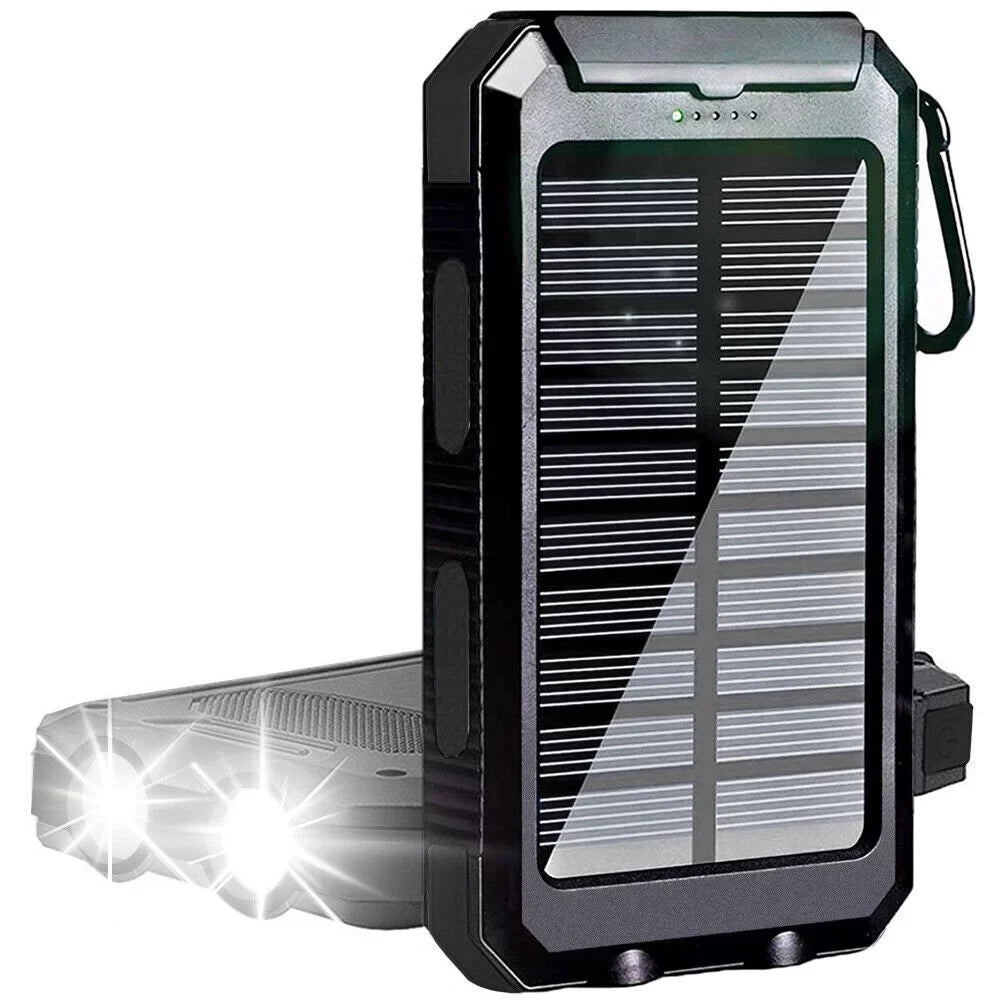 2023 Waterproof Solar Power Bank 9000000mAh Portable External Battery Charger US