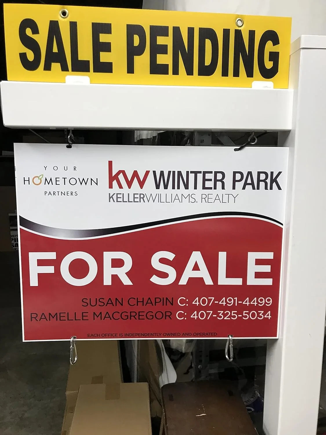 5 Pack SALE PENDING Yellow Sign 6” X 24" (SALE PENDING) Pre-Printed Double Sides Wrinkled Plastic 4Mm, Sign Board 4Mmthick, ***Sign , Metal Sign & Sign Post Not Included, Ship Same D