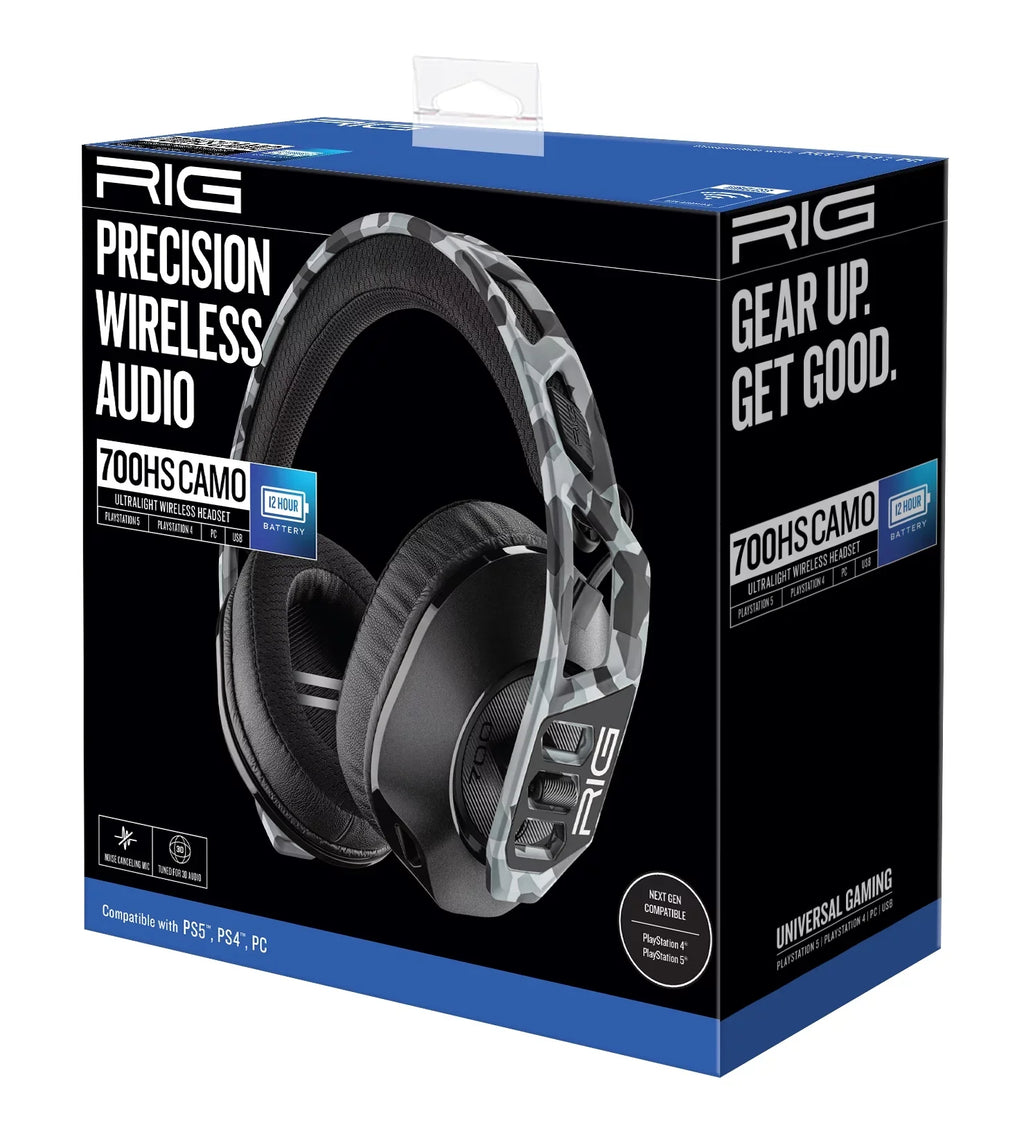 RIG 700 HS Wireless PlayStation Gaming Headset for PS4, PS5, PC & Mobile, Arctic Camo
