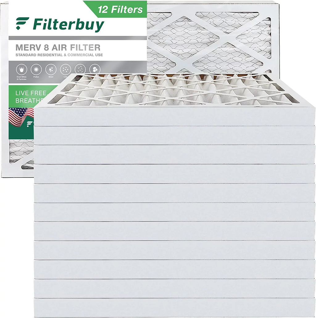 Filterbuy 16x36x2 MERV 8 Pleated HVAC AC Furnace Air Filters (12-Pack)