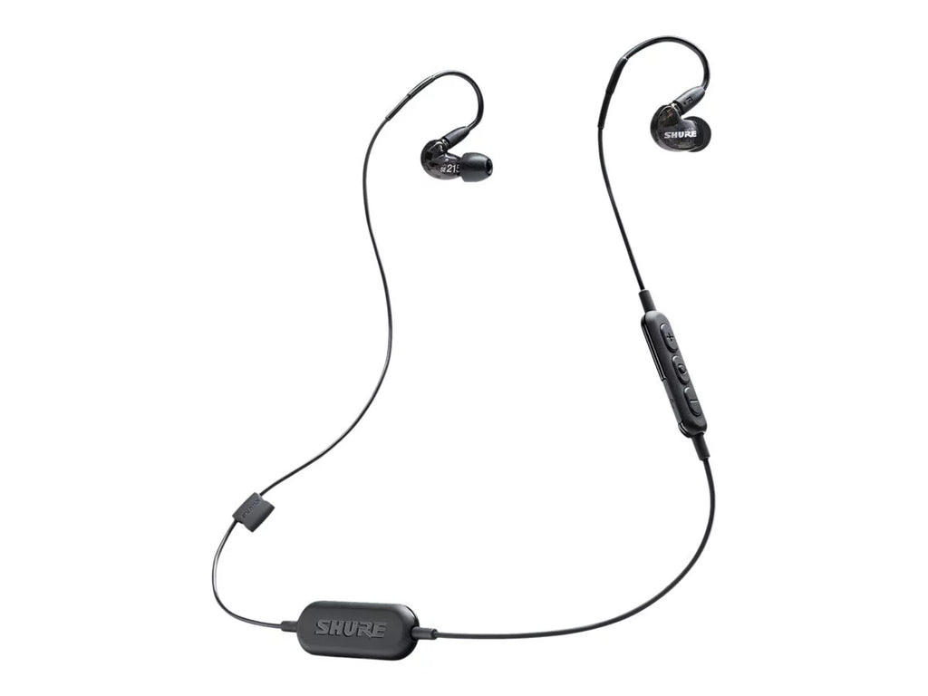 Shure SE215 Wireless - Sound Isolating - earphones with mic - in-ear - over-the-ear mount - Bluetooth - wireless - noise isolating - translucent Jet
