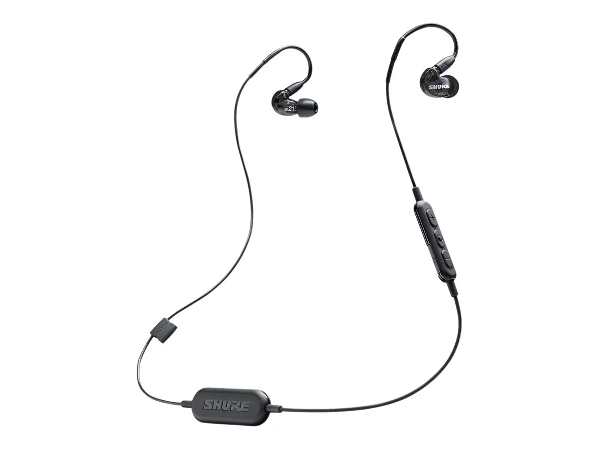 Shure SE215 Wireless - Sound Isolating - earphones with mic - in-ear - over-the-ear mount - Bluetooth - wireless - noise isolating - translucent Jet