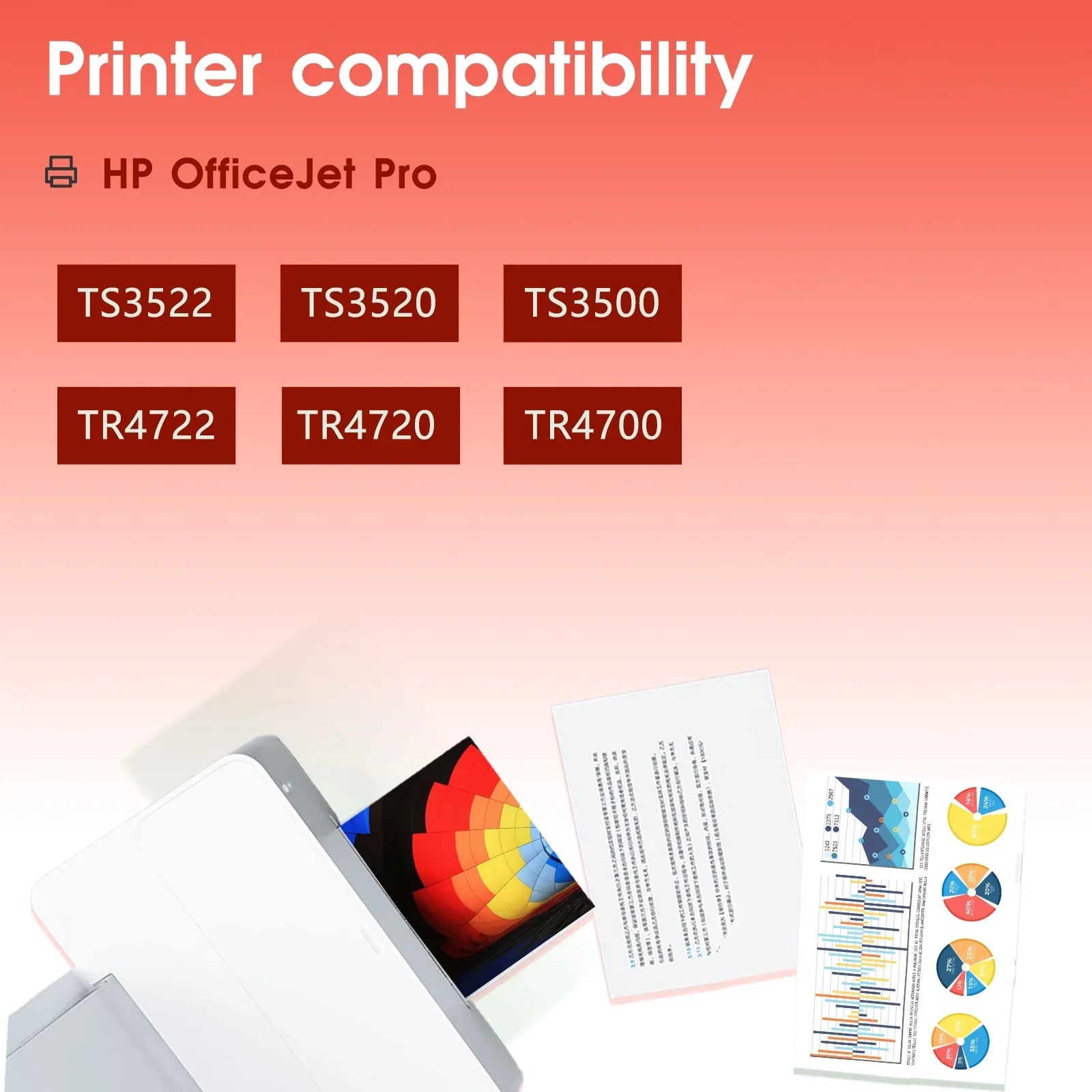 PG275XL Ink Cartridge for ink 275 and 276 for PG275 and CL276 Printer Ink for PIXMA TS3522 TS3520 TS3500 TR4722 TR4720 TR4700 Printer